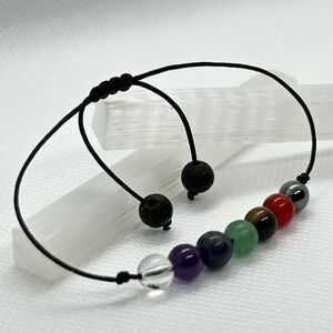 Handcrafted Chakra Bracelet! High Quality Crystals - Adjustable Size